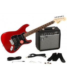 Squier Affinit Stratocaster HSS Candy Apple Red Pack elektromos gitár szett