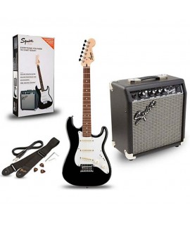 Squier Stratocaster Pack Black elektromos gitár szett