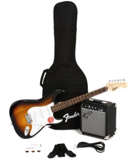 Squier Stratocaster Pack Brown Sunburst elektromos gitár szett