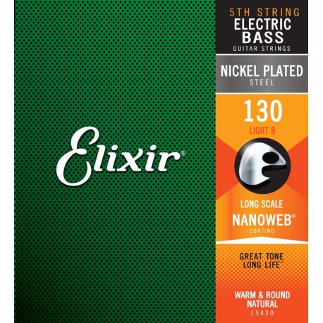 Elixir NanoWeb (15430) 5th .130 Medium B basszusgitár húr