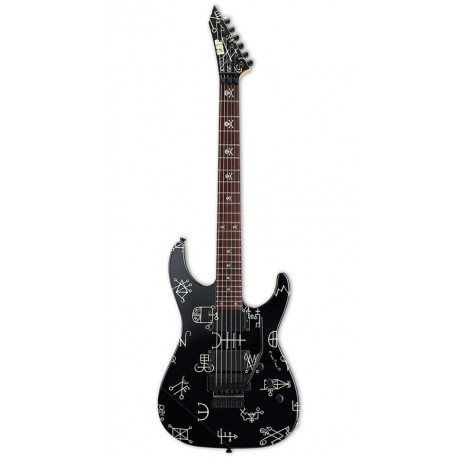 ESP KIRK HAMMETT KH DEMONOLOGY BLACK w. GRAPHIC elektromos gitár elektromos gitár