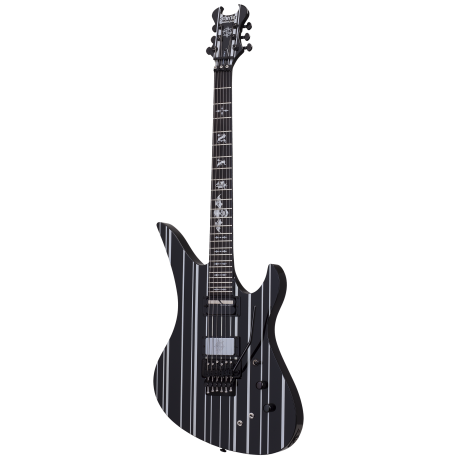 Schecter Synyster Custom-S Gloss Black w/Silver Pin Stripes elektromos gitár