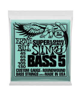 Ernie Ball 2850 Nickel Wound 45-130 Super Long 5-String Slinky