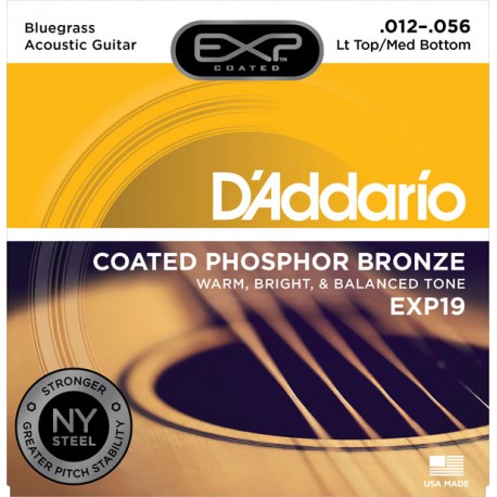 D'Addario Coated Phosphor Bronze 12-56