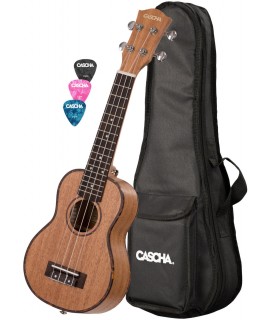 Cascha HH2026L balkezes szoprán ukulele készlet